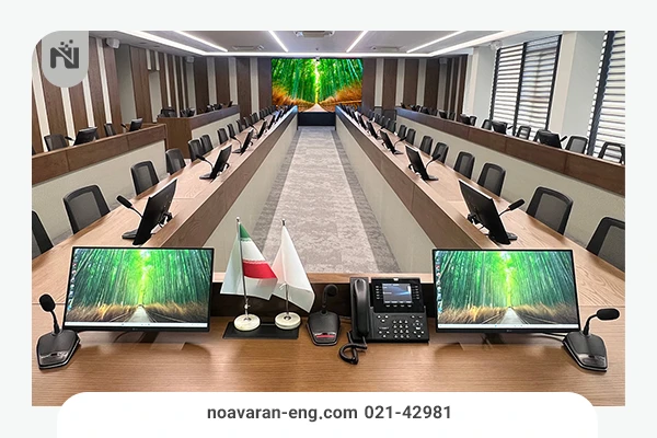 نوسازی و ارتقاء جامع سالن کنفرانس بزرگ هلدینگ انرژی